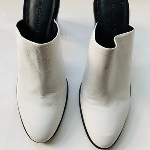 REBECCA MINKOFF White Mules with Heel 8.